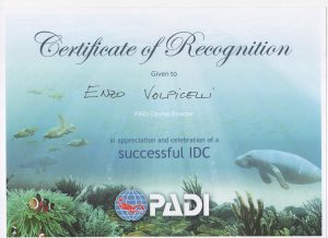 Enzo Volpicelli PADI Course Director_certificate 2024